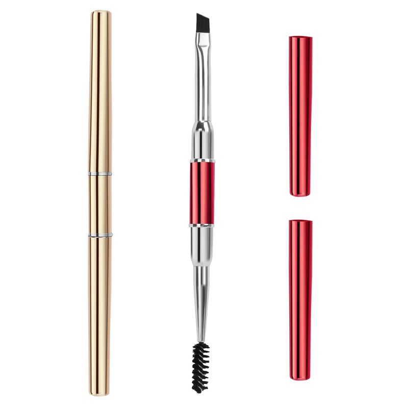 Unaone Eyebrow Brush - 2 PCS Professional Dual-Ended Angled Eye Brow Brush Applicator For Shaping and Filling Brows Lash Eyeliner - Image 1